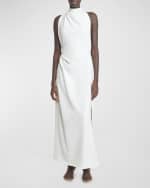 Image 2 of 5: Proenza Schouler Selena Backless Twist Back Matte Viscose Crepe Dress