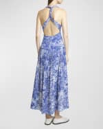 Image 3 of 5: Proenza Schouler Simone Printed Viscose Crepe de Chine Dress