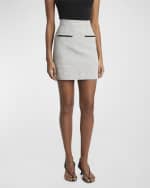 Image 2 of 5: Proenza Schouler Judith Melange Linen Mini Suiting Skirt