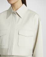 Image 6 of 7: Proenza Schouler Dylan Cotton Twill Suiting Shirt Jacket