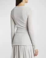 Image 5 of 5: Proenza Schouler Roger Gauzy Jersey Long-Sleeve T-Shirt