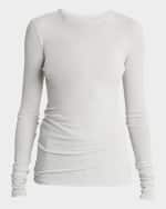 Image 1 of 5: Proenza Schouler Roger Gauzy Jersey Long-Sleeve T-Shirt