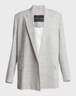Image 1 of 6: Proenza Schouler Hadley Melange Linen-Blend Suiting Jacket