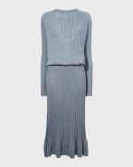 Image 1 of 5: Proenza Schouler Eden Superfine Merino Wool and Silk Knit Dress