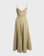 Image 1 of 6: Proenza Schouler Ruby Eco Stretch Linen-Blend Dress