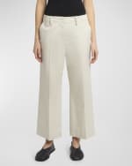 Image 2 of 6: Proenza Schouler Amara Cotton Twill Suiting Cropped Pants