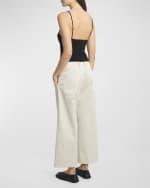 Image 3 of 6: Proenza Schouler Amara Cotton Twill Suiting Cropped Pants