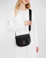 Image 2 of 5: kate spade new york katy flap textured leather crossbody bag