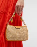 Image 3 of 6: kate spade new york jolie tweed raffia shoulder bag