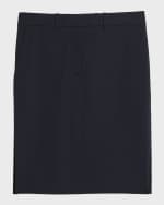 Image 1 of 5: Helmut Lang Wool Zip Pencil Skirt