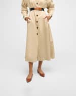 Image 2 of 6: Manolo Blahnik Gala Lambskin Point-Toe Ballerina Flats