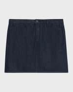 Image 1 of 6: Theory Trouser Denim Mini Skirt