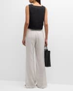 Image 4 of 6: Rails Akira Cropped Linen Blouse