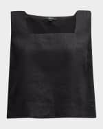 Image 1 of 6: Rails Akira Cropped Linen Blouse