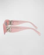 Image 3 of 5: Stella McCartney Logo Plastic Cat-Eye Sunglasses