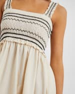 Image 3 of 3: Rails Kirsten Smocked Handkerchief Midi Dress