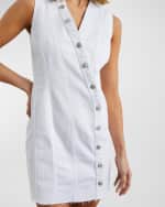 Image 4 of 4: Rails Strand Asymmetric Denim Mini Dress
