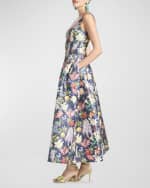 Image 3 of 3: Sachin & Babi Mia Pleated Floral-Print Maxi Dress