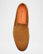 Image 5 of 5: Santoni Men's Malibu Suede Slip-On Sport Loafers