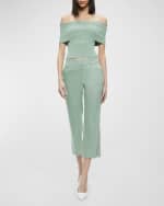 Image 4 of 5: Alice + Olivia Janis Low-Rise Cropped Flare Pants