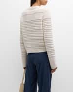 Image 4 of 6: La Ligne Catroux Pointelle Cardigan