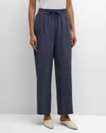 Image 2 of 6: Eileen Fisher Cropped Washed Silk Cargo Pants