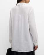 Image 5 of 6: Eileen Fisher Button-Down Organic Cotton Gauze Shirt