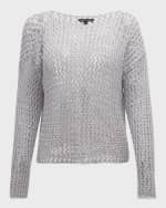 Image 1 of 6: Eileen Fisher Bateau-Neck Organic Cotton Sweater