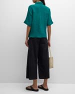 Image 4 of 6: Eileen Fisher Button-Down Organic Cotton Gauze Shirt