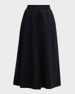 Image 1 of 6: Eileen Fisher Petite Wide-Leg Organic Cotton Poplin Pants