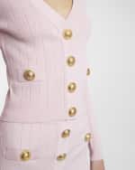 Image 6 of 7: Balmain Buttoned Knit Cropped Cardigan