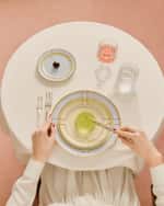 Image 2 of 7: GINORI 1735 Diva Dinner Plate, Celeste