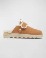 Image 1 of 6: Sorel Viibe Suede Faux Fur Cozy Mules