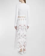 Image 3 of 6: Dolce&Gabbana Crewneck Long-Sleeve Rib Crop Sweater