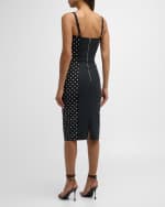 Image 4 of 6: Dolce&Gabbana Logo Polka-Dot Print Marquisette Bustier Top