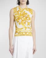 Image 3 of 6: Dolce&Gabbana Brocade Print Knit Tank Top