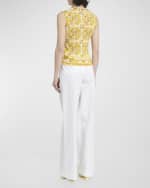 Image 4 of 6: Dolce&Gabbana Brocade Print Knit Tank Top