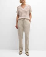 Image 2 of 6: Eleventy Open-Knit Sequin Sweater