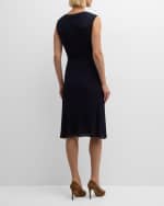 Image 4 of 6: Eleventy Sleeveless Pointelle-Knit Dress