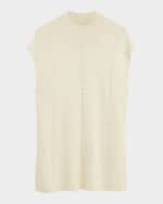 Image 1 of 6: Joseph Mock-Neck Grid Knit Tank