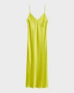 Image 1 of 5: Joseph Clea Silk Satin Midi Slip Dress
