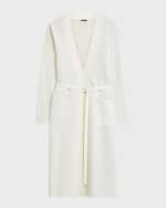 Image 1 of 5: Joseph Belted Colorblock Wool-Silk Cardigan