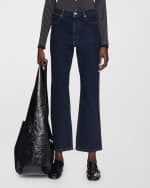 Image 1 of 4: Joseph Duke Cropped Flare-Leg Denim Jeans