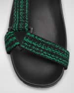 Image 4 of 6: Bottega Veneta Men's Trip Two-Tone Ribbon Sporty Sandals