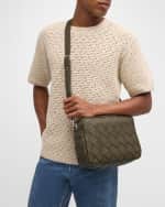 Image 2 of 6: Bottega Veneta Men's Intrecciato Medium Crossbody Bag