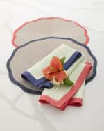 Image 4 of 4: Deborah Rhodes Spring Scallop Border Placemats, Set of 4