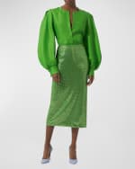 Image 4 of 5: Carolina Herrera Embellished Midi Skirt