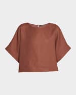 Image 1 of 6: Loro Piana Cam Morey Antigua Flax Blouse