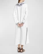 Image 3 of 6: Loro Piana Abito Faye Embroidered Antigua Dress