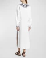 Image 4 of 6: Loro Piana Abito Faye Embroidered Antigua Dress